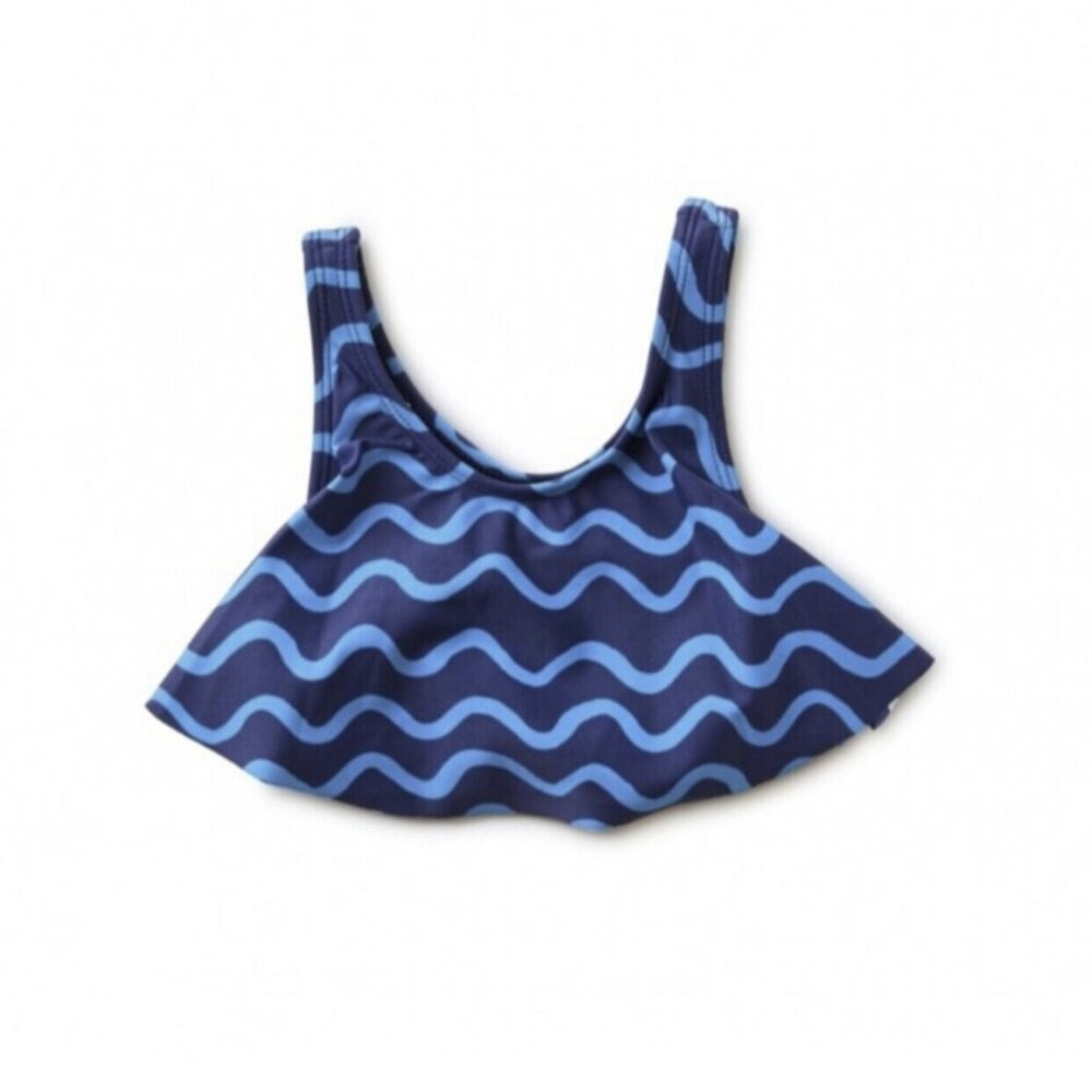NWT Tea Collection Flutter Bikini Top Aegean Waves Size 2
